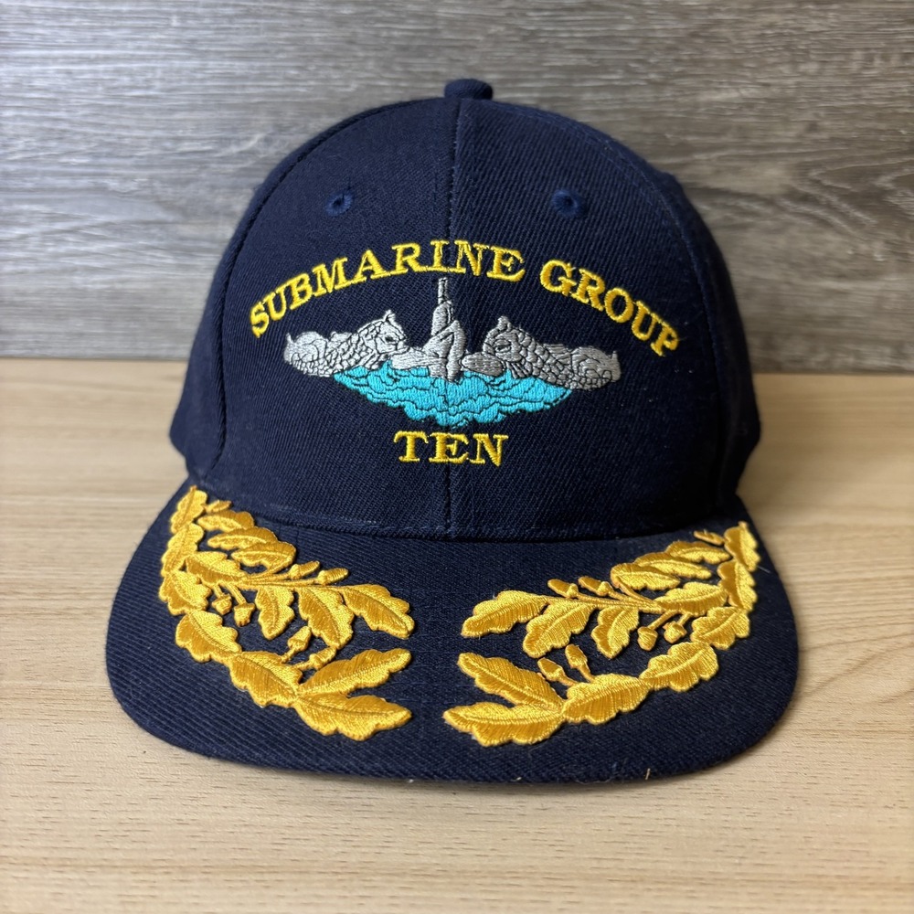 Submarine Group Ten Hat Cap Snap Back Embroidered Military Mens Otto USA Navy